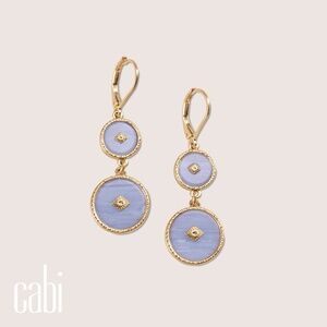 NWT cabi Misty Earrings (2263); Gold/Blue